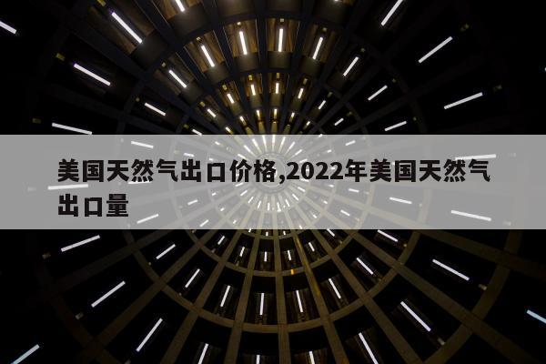 美国天然气出口价格,2022年美国天然气出口量