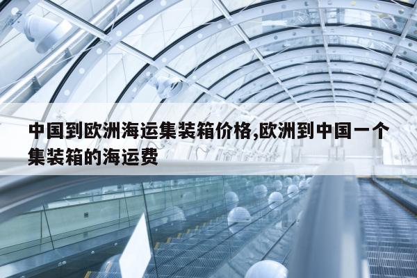 中国到欧洲海运集装箱价格,欧洲到中国一个集装箱的海运费