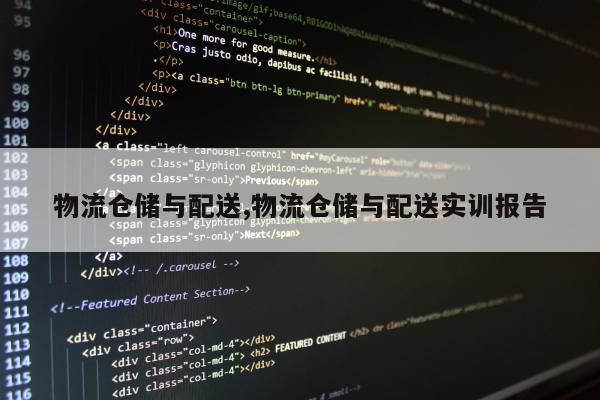 物流仓储与配送,物流仓储与配送实训报告