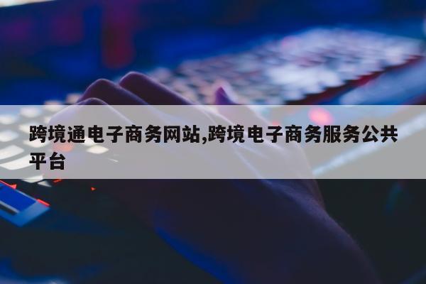 跨境通电子商务网站,跨境电子商务服务公共平台