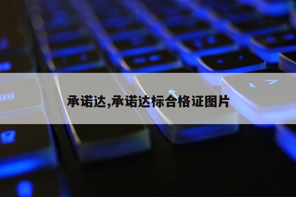 承诺达,承诺达标合格证图片