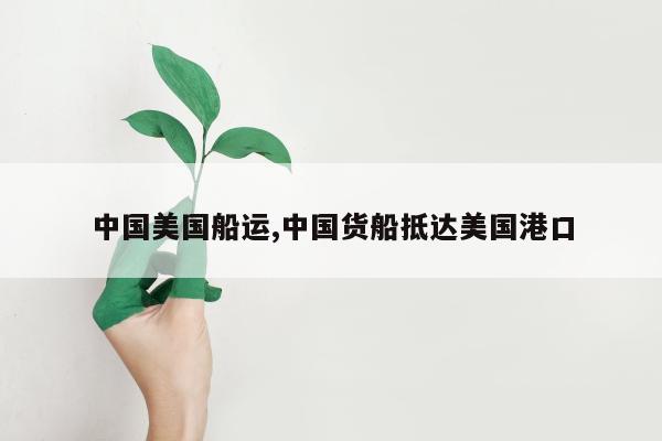 中国美国船运,中国货船抵达美国港口