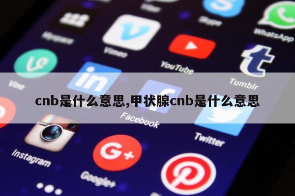 cnb是什么意思,甲状腺cnb是什么意思