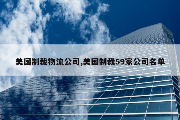 美国制裁物流公司,美国制裁59家公司名单