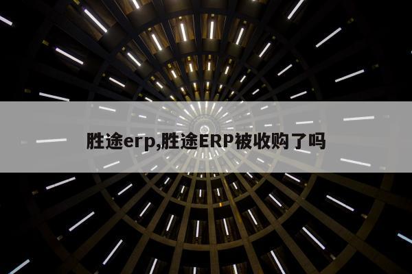 胜途erp,胜途ERP被收购了吗