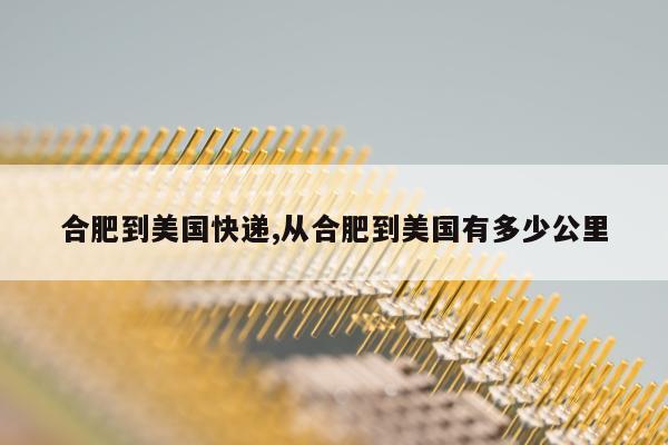 合肥到美国快递,从合肥到美国有多少公里