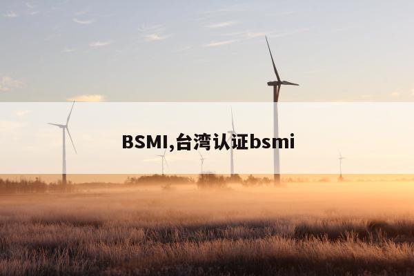 BSMI,台湾认证bsmi