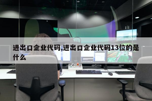 进出口企业代码,进出口企业代码13位的是什么