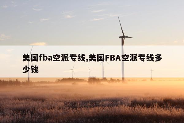 美国fba空派专线,美国FBA空派专线多少钱