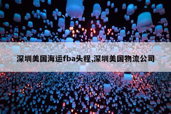 深圳美国海运fba头程,深圳美国物流公司