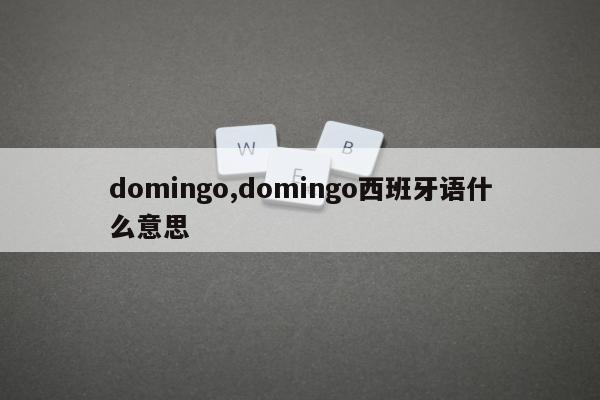 domingo,domingo西班牙语什么意思