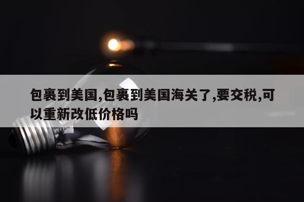 包裹到美国,包裹到美国海关了,要交税,可以重新改低价格吗