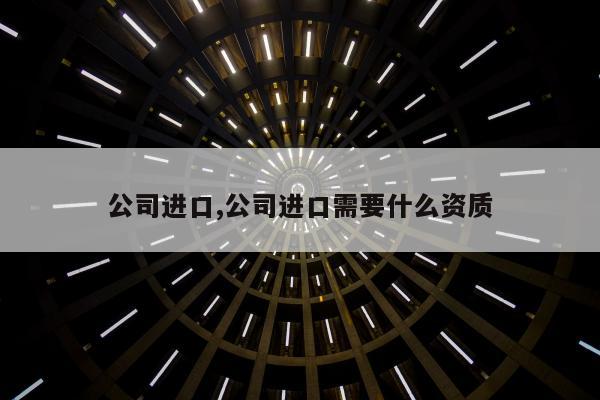 公司进口,公司进口需要什么资质