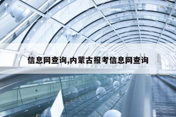 信息网查询,内蒙古报考信息网查询