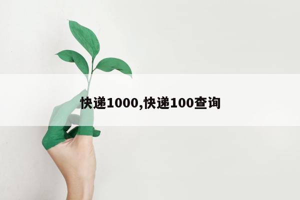 快递1000,快递100查询