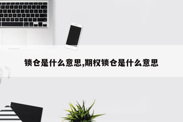 锁仓是什么意思,期权锁仓是什么意思