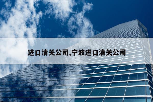 进口清关公司,宁波进口清关公司