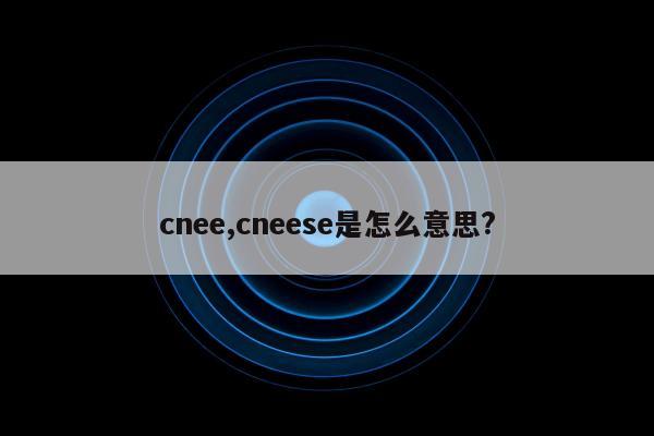 cnee,cneese是怎么意思?