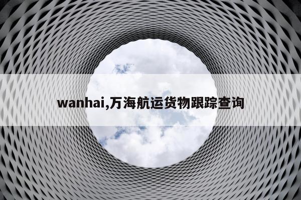 wanhai,万海航运货物跟踪查询