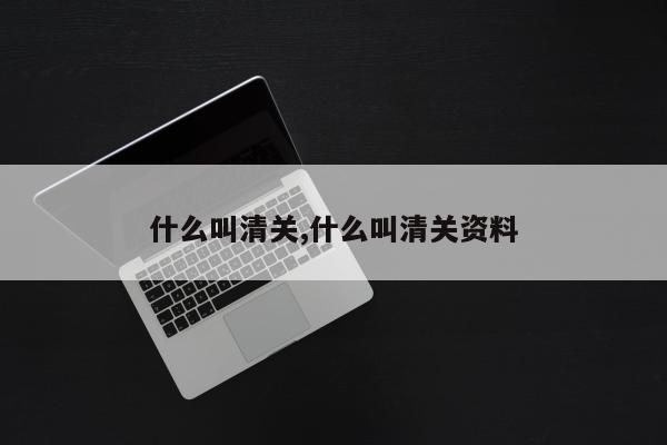 什么叫清关,什么叫清关资料