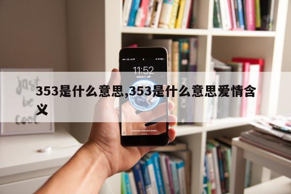 353是什么意思,353是什么意思爱情含义