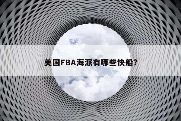 美国FBA海派有哪些快船？