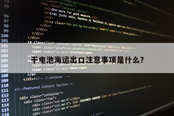 干电池海运出口注意事项是什么？