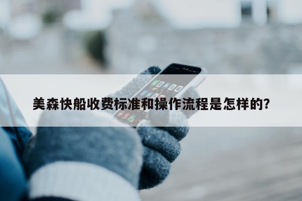 美森快船收费标准和操作流程是怎样的？