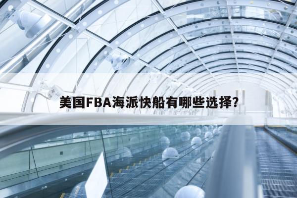 美国FBA海派快船有哪些选择？