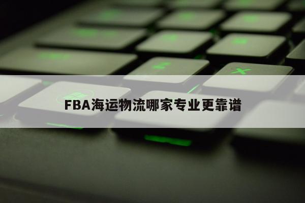 FBA海运物流哪家专业更靠谱