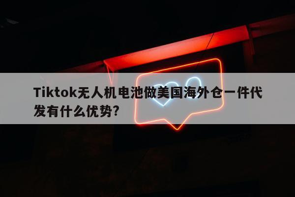 Tiktok无人机电池做美国海外仓一件代发有什么优势?