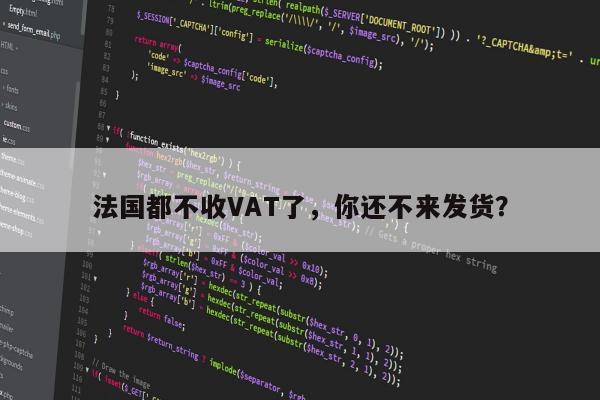 法国都不收VAT了，你还不来发货？