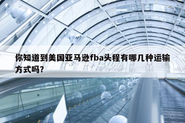 你知道到美国亚马逊fba头程有哪几种运输方式吗？