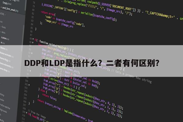 DDP和LDP是指什么？二者有何区别？