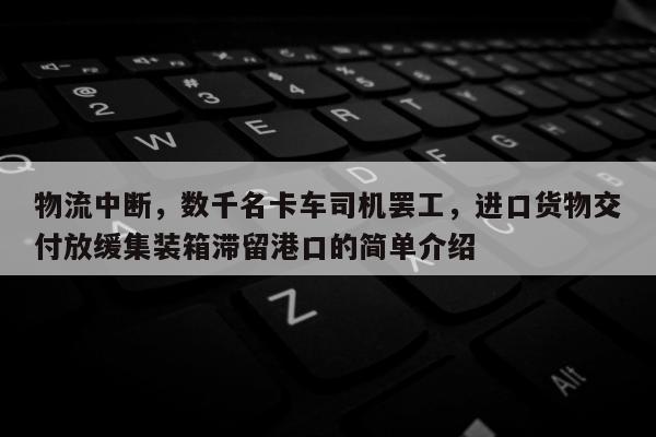 物流中断，数千名卡车司机罢工，进口货物交付放缓集装箱滞留港口的简单介绍