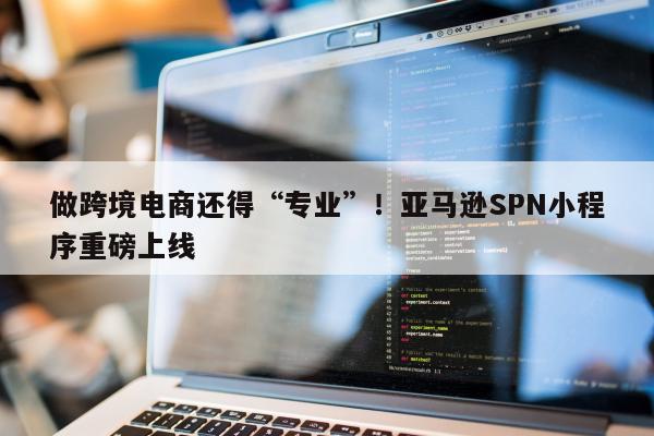 做跨境电商还得“专业”！亚马逊SPN小程序重磅上线