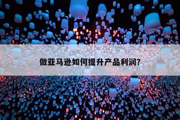 做亚马逊如何提升产品利润？