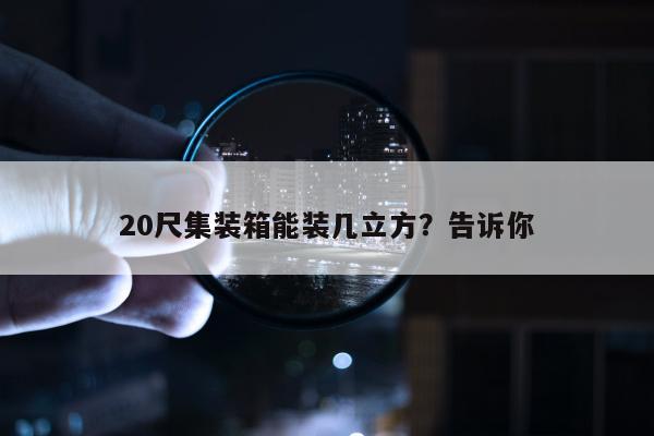 20尺集装箱能装几立方？告诉你