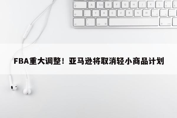 FBA重大调整！亚马逊将取消轻小商品计划