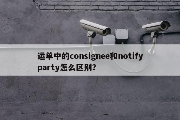 运单中的consignee和notifyparty怎么区别？