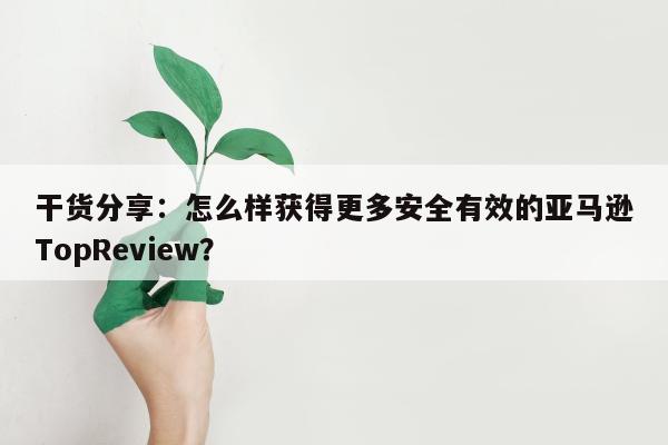 干货分享：怎么样获得更多安全有效的亚马逊TopReview？