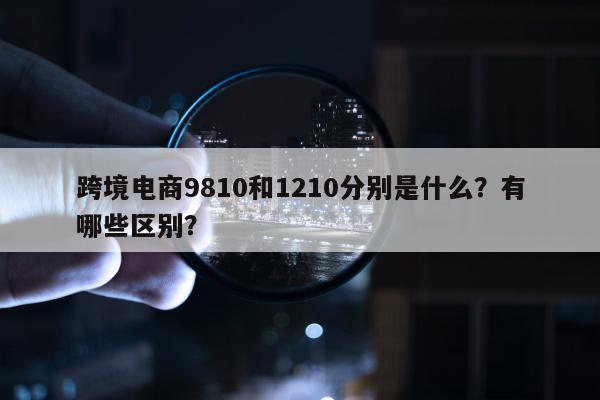 跨境电商9810和1210分别是什么？有哪些区别？