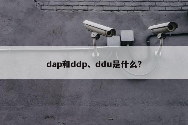 dap和ddp、ddu是什么？