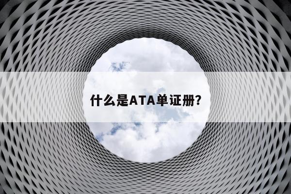 什么是ATA单证册？