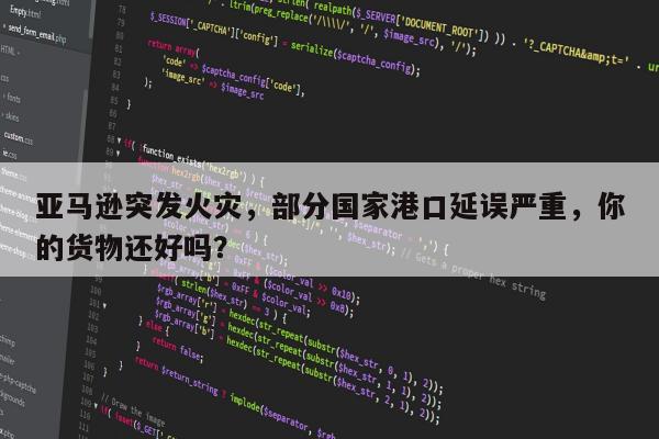 亚马逊突发火灾，部分国家港口延误严重，你的货物还好吗？