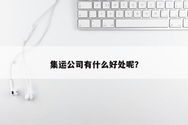 集运公司有什么好处呢？