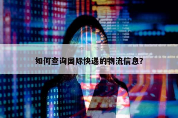 如何查询国际快递的物流信息？